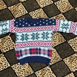 Old Glory girls Crewneck Sweater - Navy, Red, Green